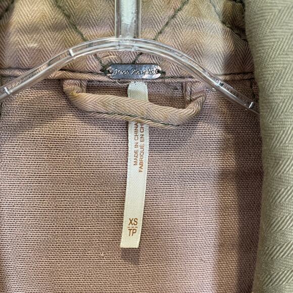 Free People Not Your Brother's Jacket Surplus Utility Military Olive Green XS - Picture 4 of 8